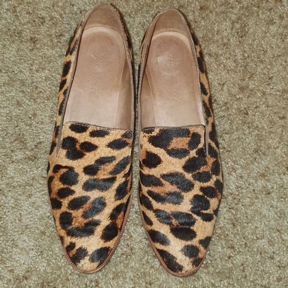 Madewell Leopard Calf Hair Loafers sz 6.5 - Picture 2 of 8